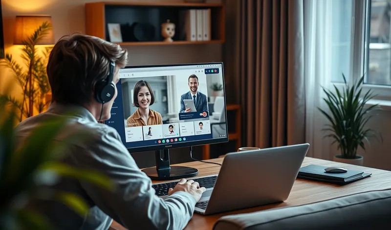 Remote IT support session on a video call